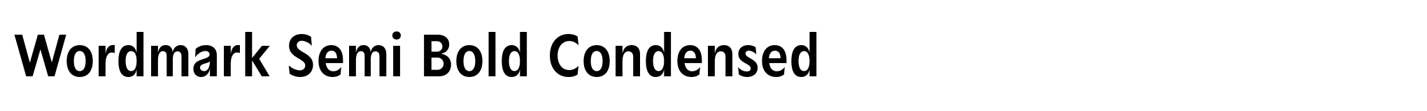 Wordmark Semi Bold Condensed image